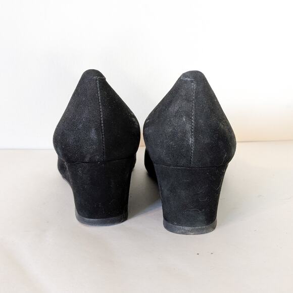 Talbots suede wedges in black, size 7 - Picture 2 of 4